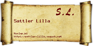 Sattler Lilla névjegykártya